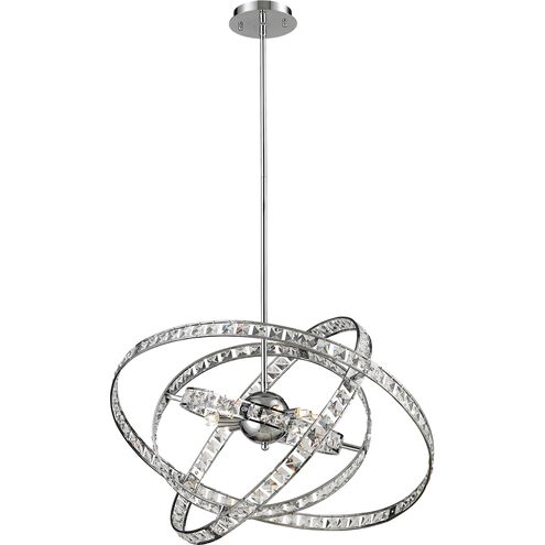 Saturn 6 Light 24 inch Chrome Chandelier Ceiling Light