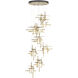 Tura 9 Light 29.6 inch Soft Gold Pendant Ceiling Light, Round