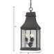 Forged Jefferson 3 Light 9 inch Charcoal Outdoor Pendant