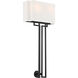 Upham Estates 2 Light 12 inch Coal /Polished Nickel Wall Torchiere Wall Light