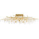 Forest 14 Light 60 inch Washed Lucerne Gold Semi-Flush Mount Ceiling Light, Aviva Stanoff Collection