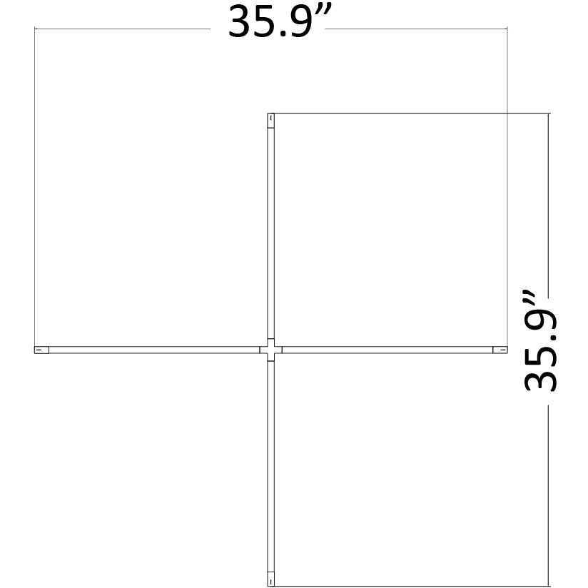 Z-Bar LED 35.9 inch Silver Pendant Ceiling Light, Cross