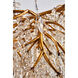 Canada LED 43 inch Gold Chandelier Ceiling Light, Crystal