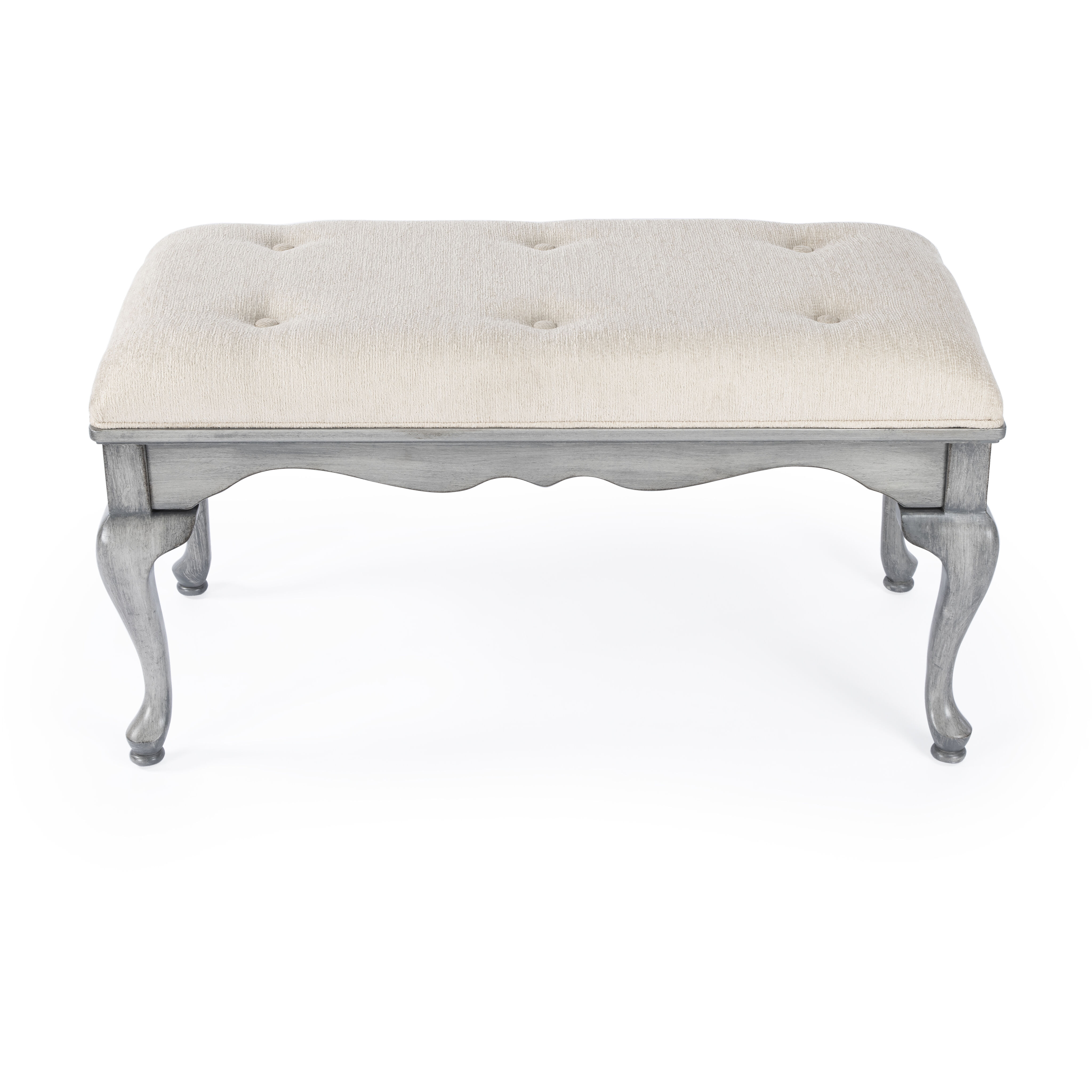 Grace Wooden 38"W Bench in Gray