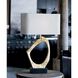 Manhattan 30 inch 150.00 watt Gold Leaf Table Lamp Portable Light