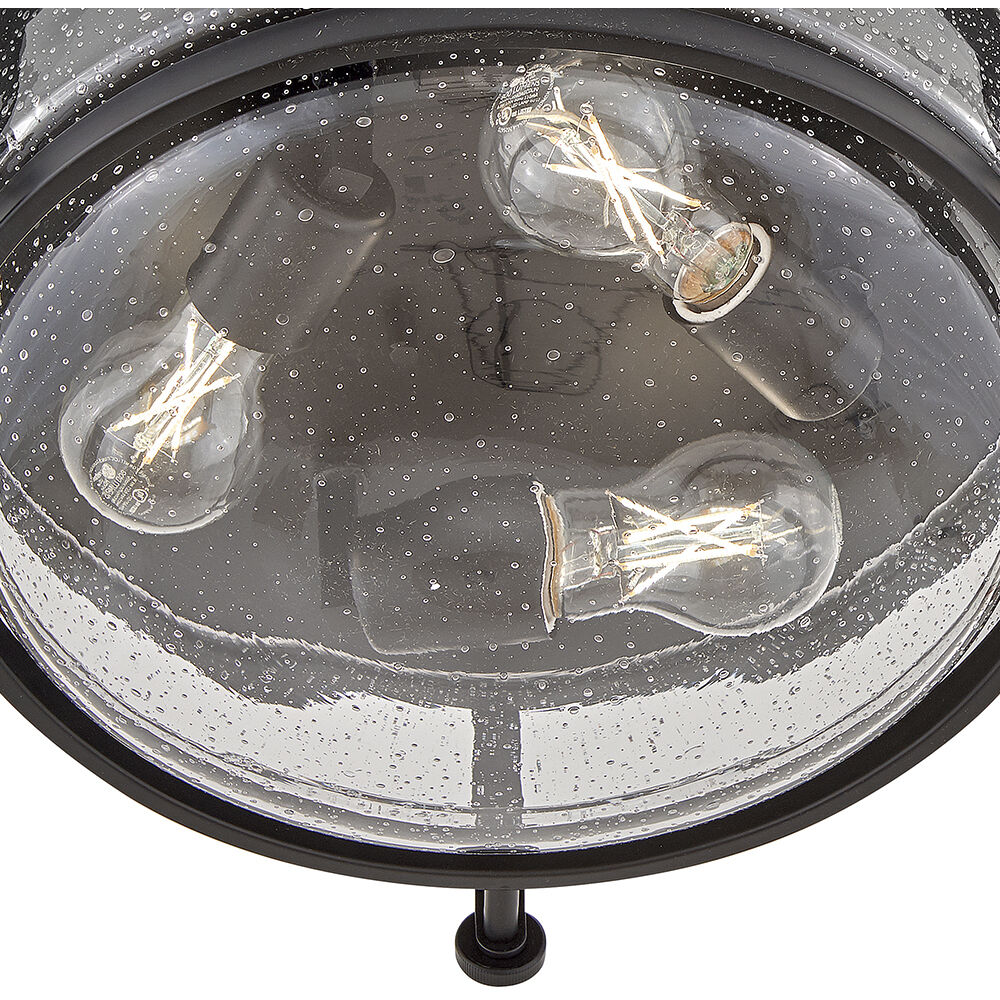 Harper 3 Light 15.75 inch Black Indoor Flush Mount Ceiling Light