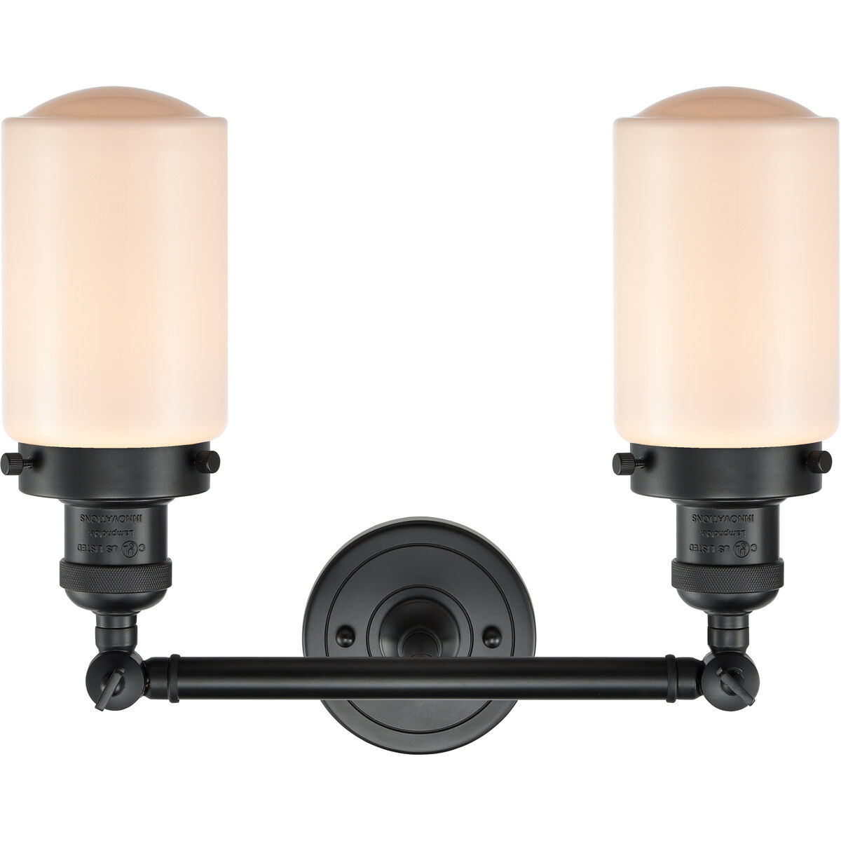 Franklin Restoration Dover LED 14 inch Matte Black Bath Vanity Light Wall Light in Matte White Glass, Franklin Restoration