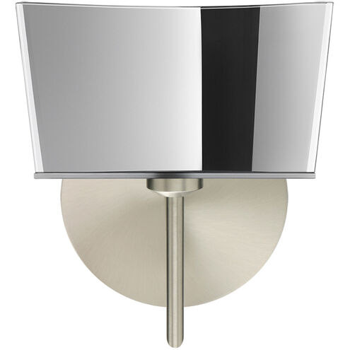 Groove 1 Light 8 inch Satin Nickel Mini Sconce Wall Light in Halogen
