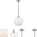 Edison Farmhouse Rope 1 Light 10 inch Polished Chrome Mini Pendant Ceiling Light