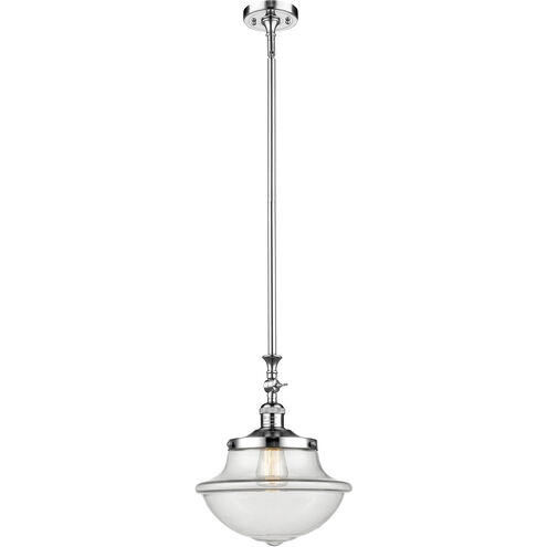Franklin Restoration Oxford 1 Light 12 inch Polished Chrome Mini Pendant Ceiling Light in Incandescent, Clear, Franklin Restoration