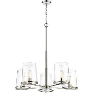 Callista 5 Light 33 inch Polished Nickel Chandelier Ceiling Light