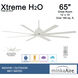 Xtreme H2O 65 inch Flat White Outdoor Ceiling Fan