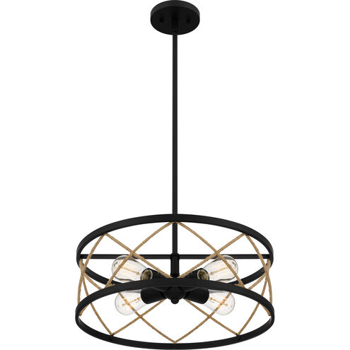Cedar Park 4 Light 18 inch Matte Black Pendant Ceiling Light