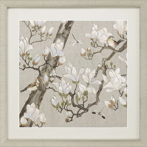 Magnolia Bloom / Magnolia Blossom White and Beige and Brown and Neutral Framed Art