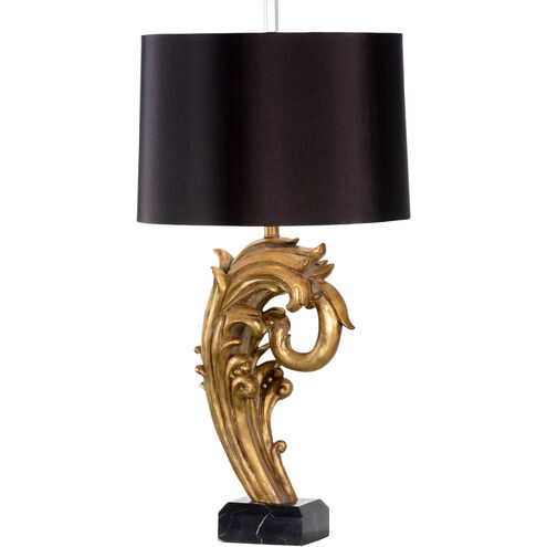 Wildwood 36 inch 100 watt Gold Leaf Table Lamp Portable Light