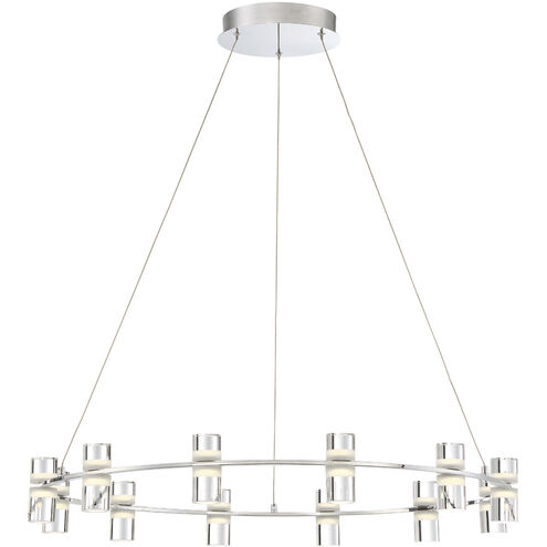 Netto LED 32.75 inch Chrome Chandelier Ceiling Light, Medium