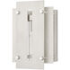 Utrecht 1 Light 10 inch Brushed Nickel Accents Outdoor Wall Lantern