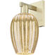 Preston Sconce Wall Light in Antique Brass, Mercury Glass