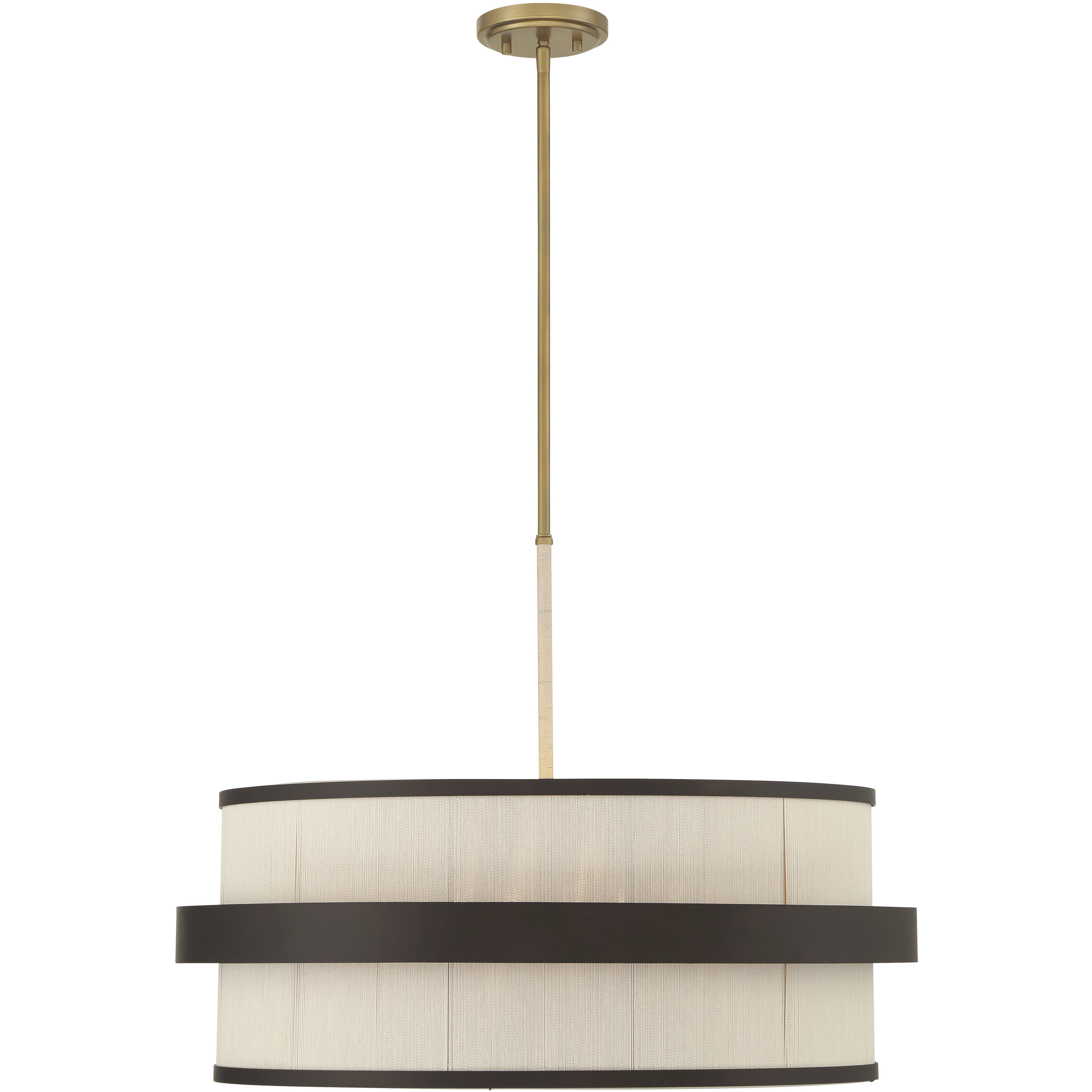 Harbor Wrap 6 Light 28 inch Legacy Brass and Dark Bronze Pendant Ceiling Light