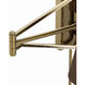 Gable 27.75 inch 40 watt Antique Natural Brass Swing Arm Wall Sconce Wall Light in Russet