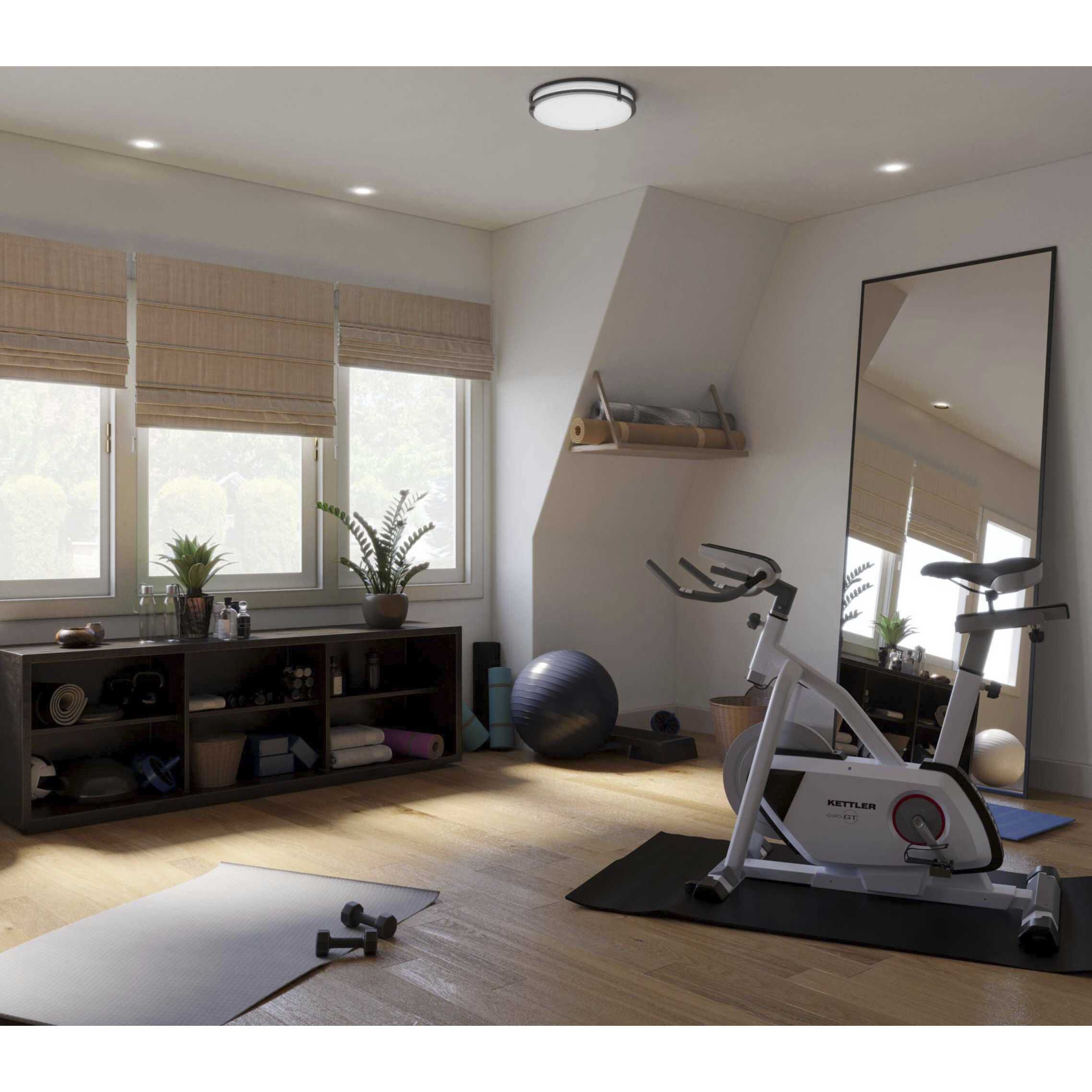 Abide LED LED 14 inch Urban Bronze Flush Mount Ceiling Light, Medium, Progress LED