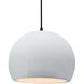 Radiance LED 12.25 inch Gloss White and Matte Black Pendant Ceiling Light