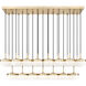 Renaud LED 58.75 inch Modern Gold Linear Chandelier Ceiling Light