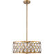 Dealey 6 Light 23.25 inch Heirloom Brass Chandelier Ceiling Light