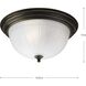 Melon 3 Light 15.25 inch Antique Bronze Flush Mount Ceiling Light