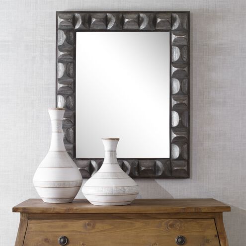 Pickford 40 X 32 inch Aged Gray Wash and Silver Highlights Mirror