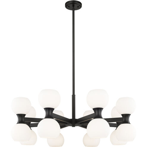 Artemis 16 Light 32 inch Matte Black Chandelier Ceiling Light