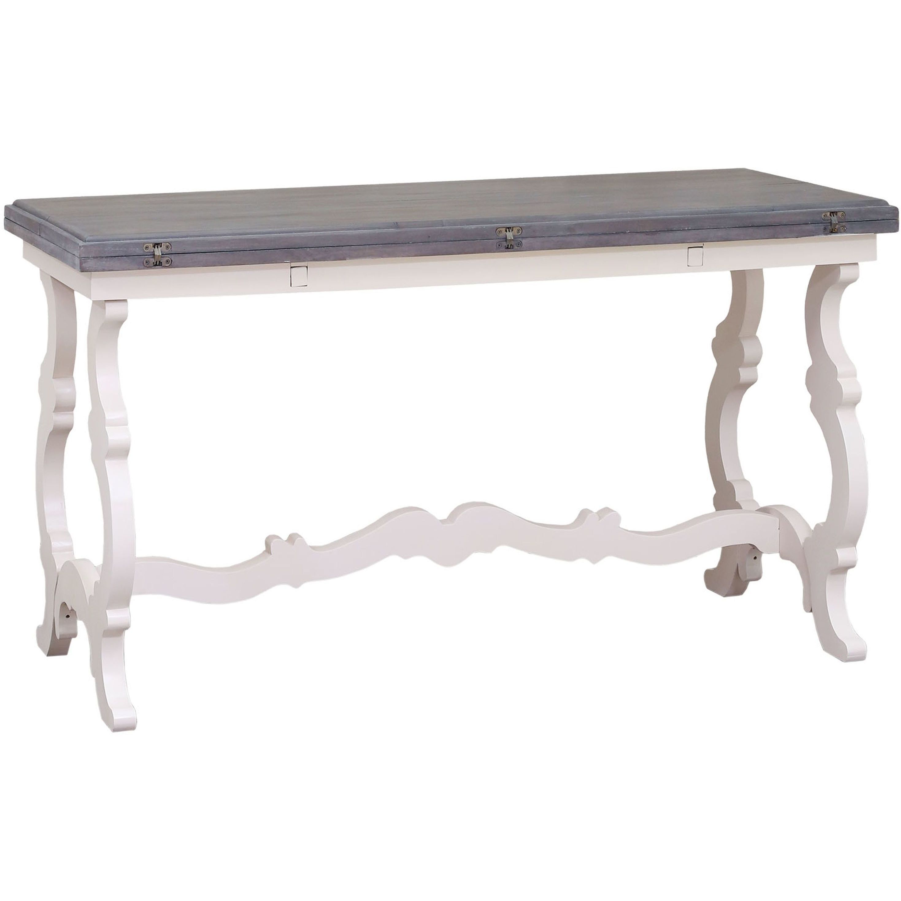 Volume 54 X 38 inch Antique White with Antique Smoke Console Table