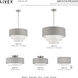 Brookmeade 3 Light 18 inch Brushed Nickel Semi-Flush Ceiling Light