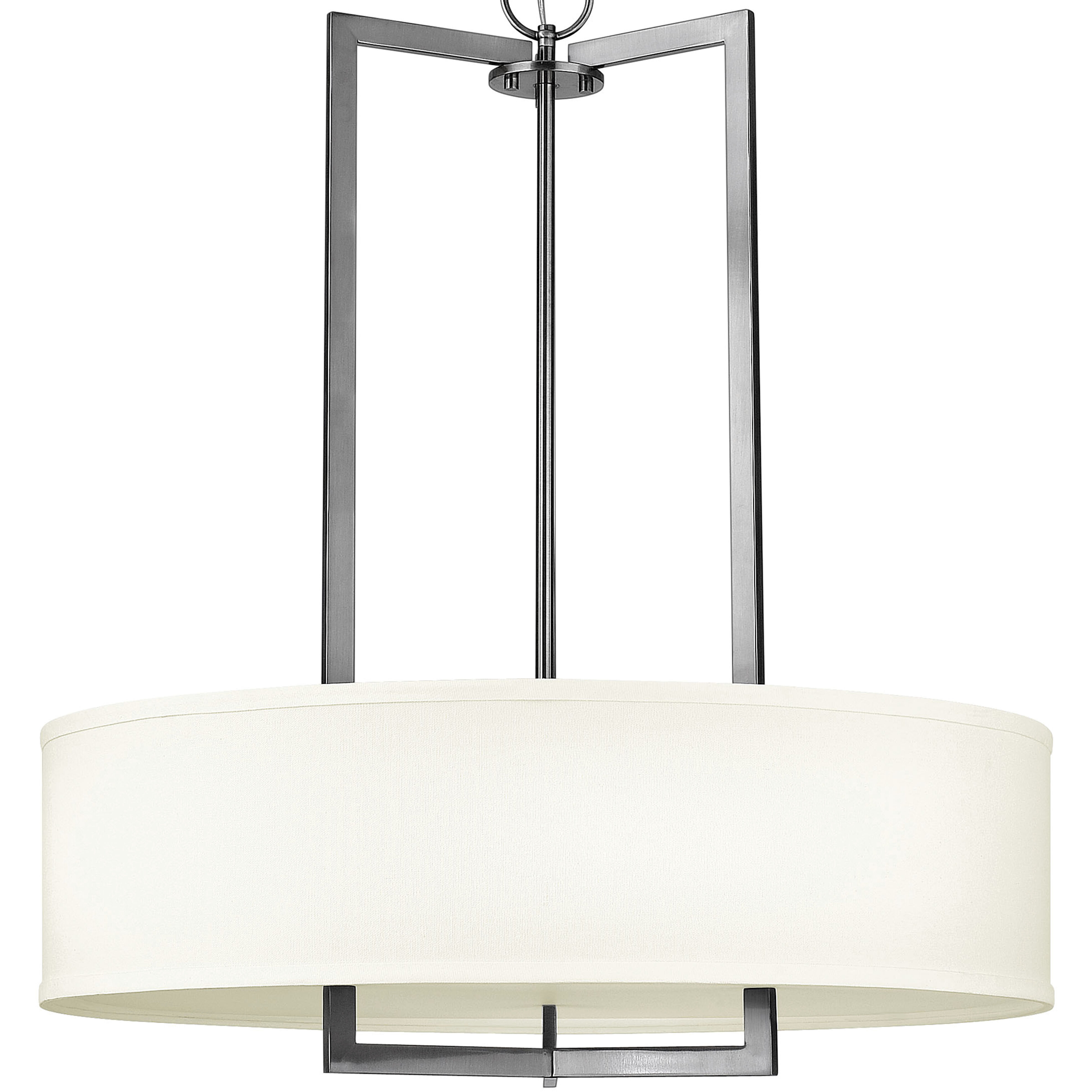 Hampton 3 Light 26 inch Antique Nickel Indoor Chandelier Ceiling Light in Non-LED