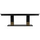 Ravenko 90 X 44.5 inch Hand Rubbed Black with Brass Dining Table
