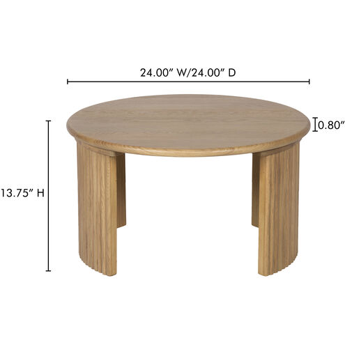 Penny 24 X 24 inch Natural Coffee Table, Small