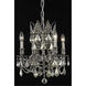 Rosalia 4 Light 17 inch Pewter Dining Chandelier Ceiling Light in Golden Teak, Royal Cut
