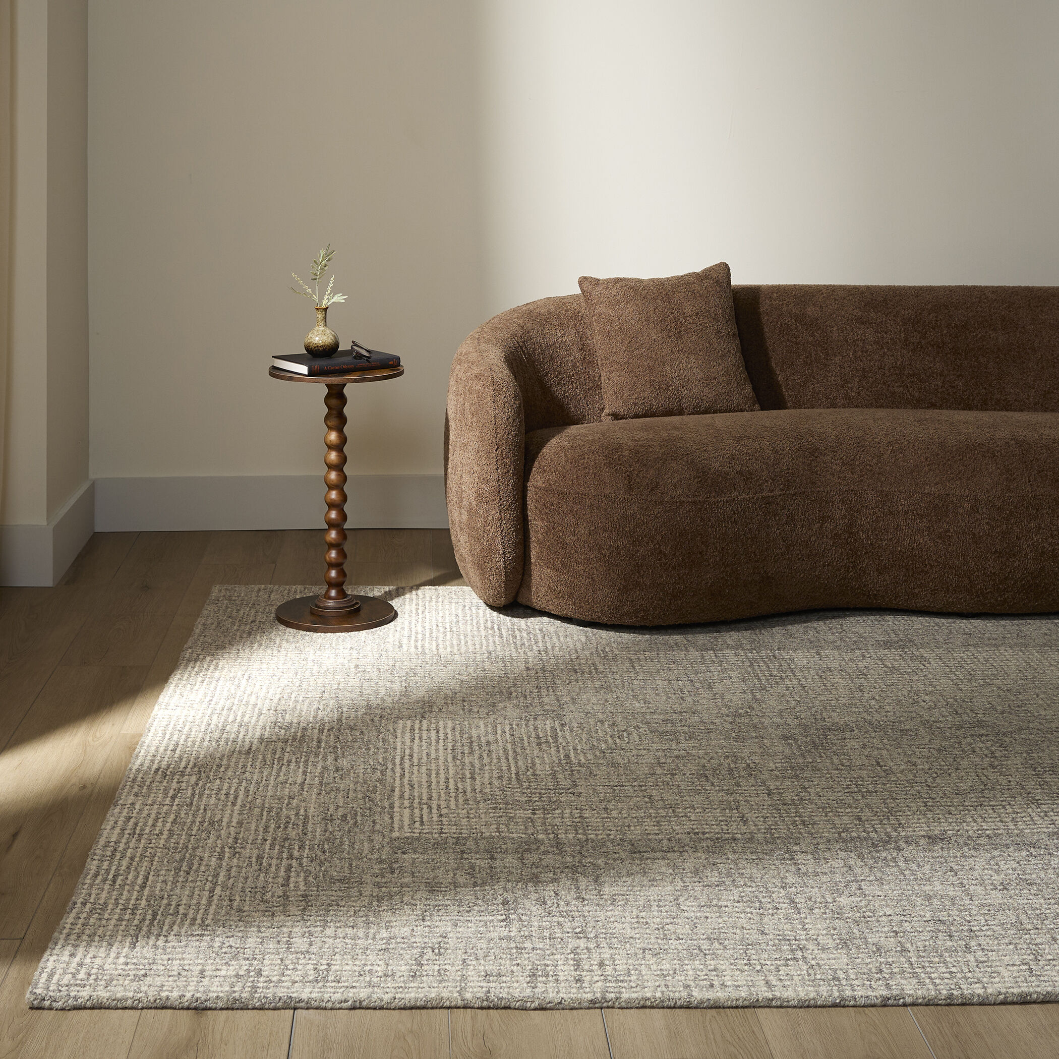 Laid Back Luxe Gray and Ivory Indoor Rug