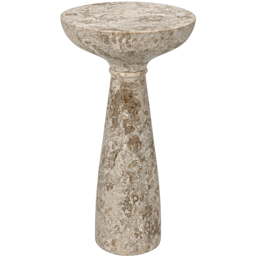 Architect 26 X 14 inch White Marble Side Table, C