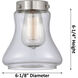 Franklin Restoration Bellmont LED 7 inch Brushed Satin Nickel Mini Pendant Ceiling Light in Seedy Glass, Franklin Restoration