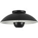 Umbra 1 Light 14 inch Black Semi-Flush Mount Ceiling Light in Steel Shade