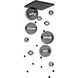 Abacus LED 35.5 inch Black Pendant Ceiling Light in Cool Grey, Square