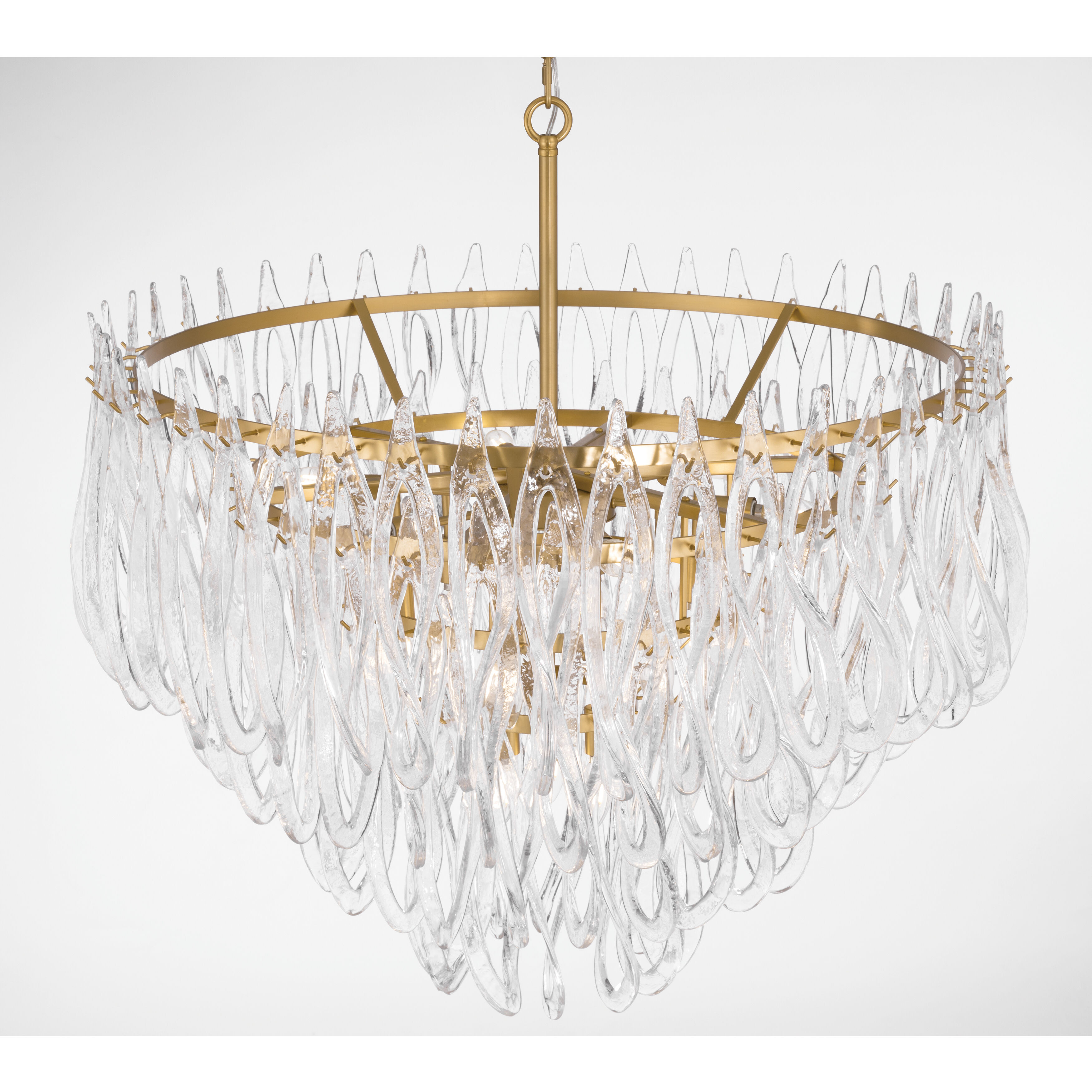Glassara 15 Light 39.75 inch Legacy Brass Pendant Ceiling Light