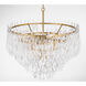 Glassara 15 Light 39.75 inch Legacy Brass Pendant Ceiling Light