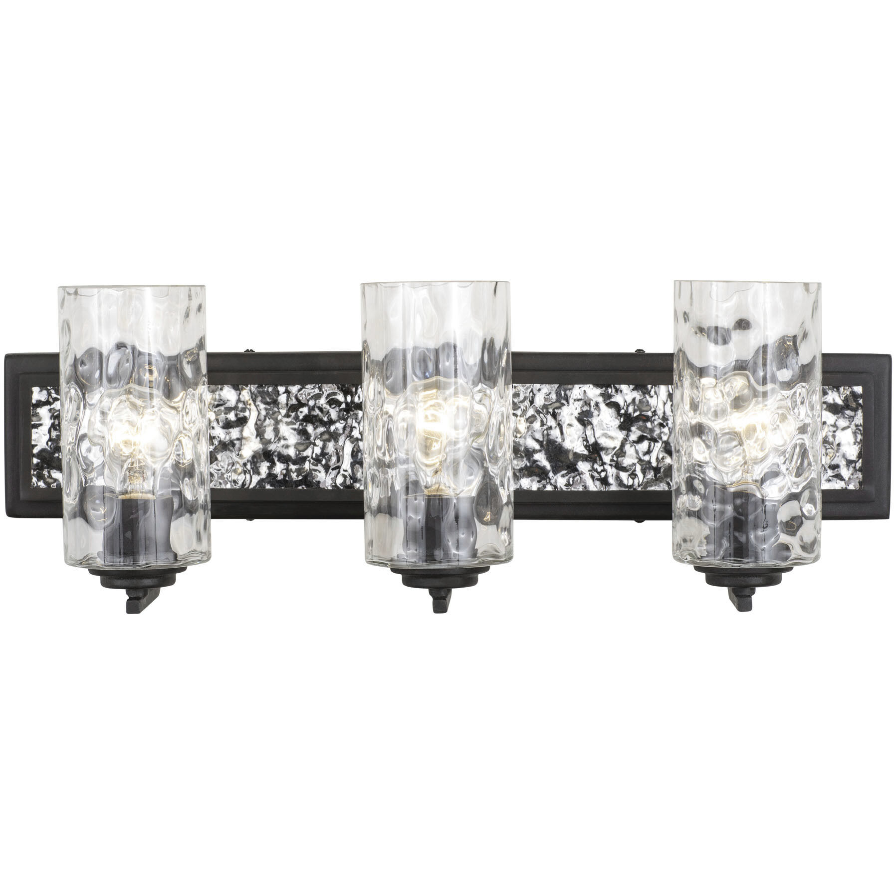 Hammer Time 3 Light 25 inch Carbon/Polished Stainless Bath Vanity Wall Light