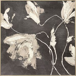 Neutral Flora 25 X 25 inch Non-Glass Framed Art