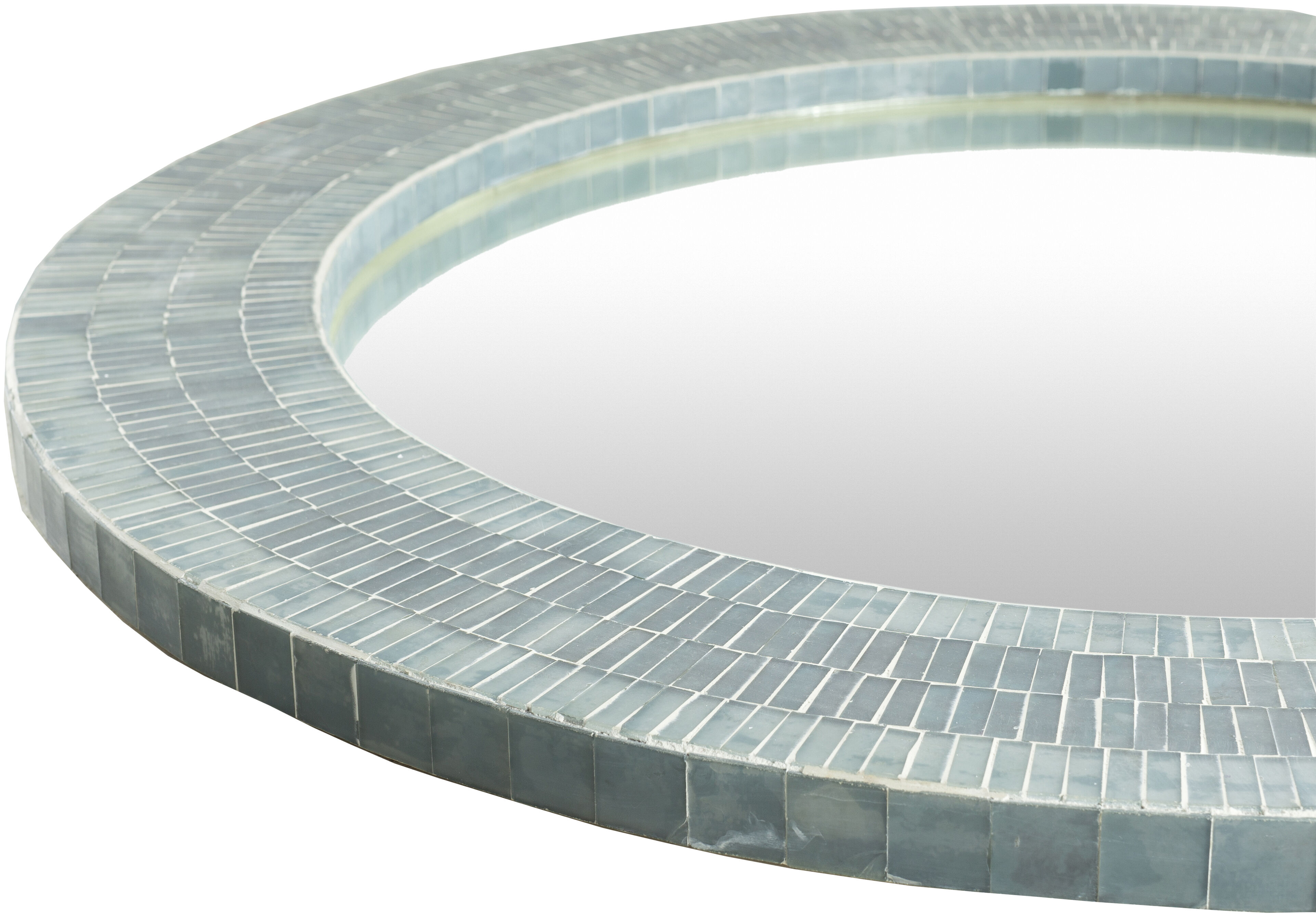 Natalia 32 X 32 inch Gray Mirror, Round