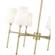 Adorra 6 Light 25.75 inch Vintage Brass Chandelier Ceiling Light