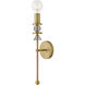 Prim 1 Light 5.25 inch Lacquered Brass Sconce Wall Light