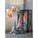 Anita Green and Pink with Brown and Black Room Divider